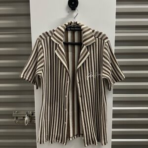 Brown Striped Men's Shirt